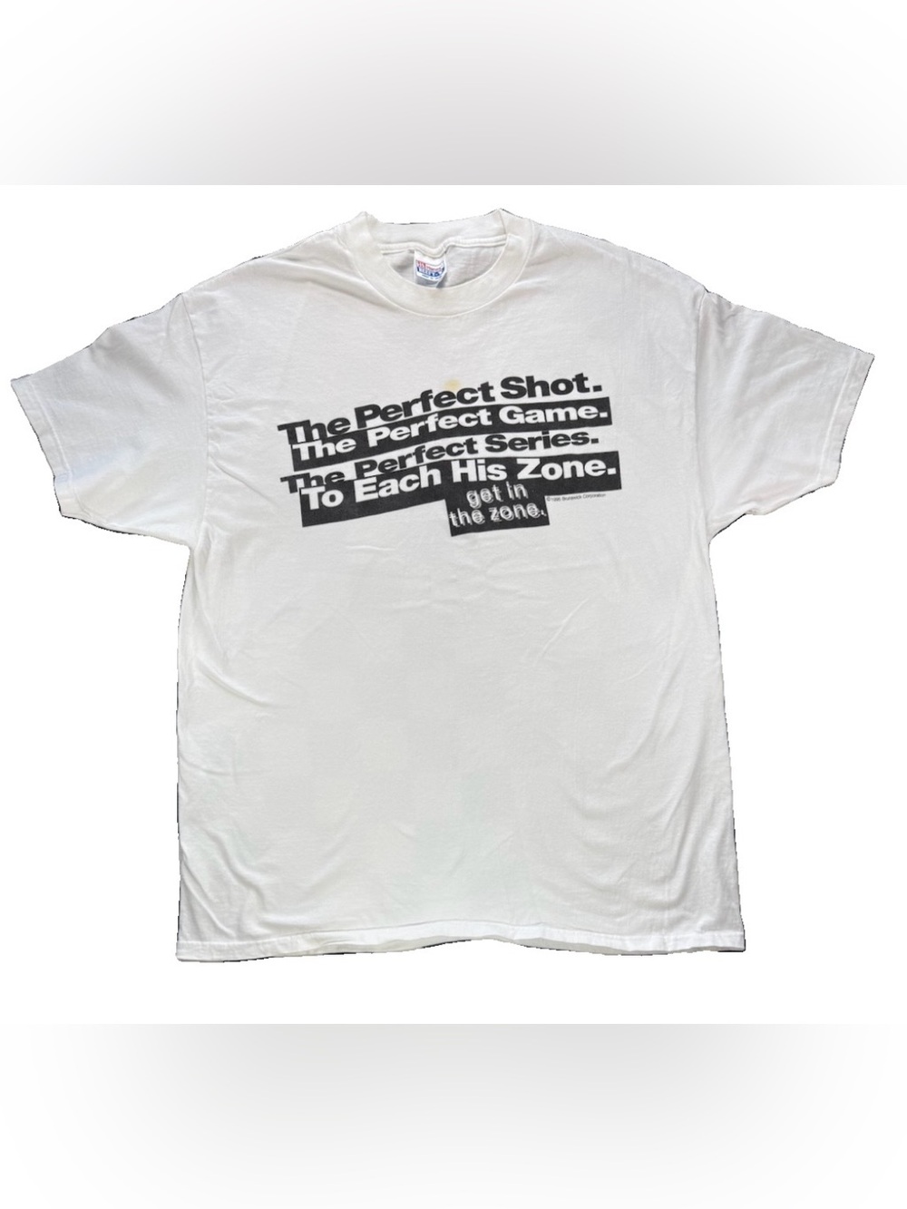 Vintage 90s Get in the Zone T Shirt Men's XL White Hanes Beefy Sportswear